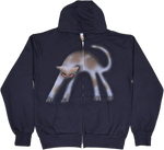 S - Navy Cat Hoodies