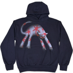 S - Navy Cat Hoodies