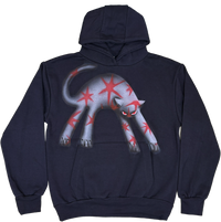 S - Navy Cat Hoodies