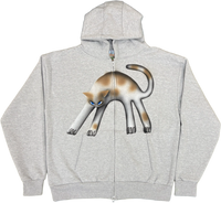 Gray Cat Hoodies