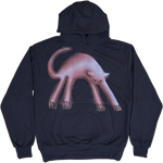 S - Navy Cat Hoodies