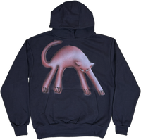 S - Navy Cat Hoodies