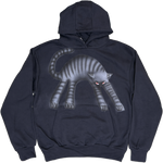 S - Navy Cat Hoodies