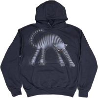 S - Navy Cat Hoodies