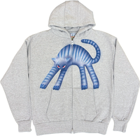 Gray Cat Hoodies