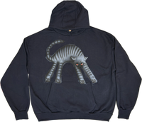 S - Navy Cat Hoodies