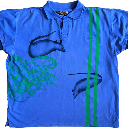 Rat screenprinted purple top