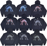 S - Navy Cat Hoodies