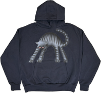 S - Navy Cat Hoodies