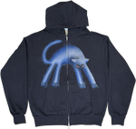 S - Navy Cat Hoodies