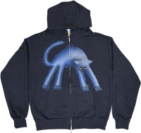 S - Navy Cat Hoodies