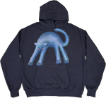S - Navy Cat Hoodies