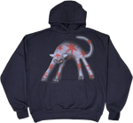 S - Navy Cat Hoodies