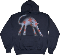 S - Navy Cat Hoodies