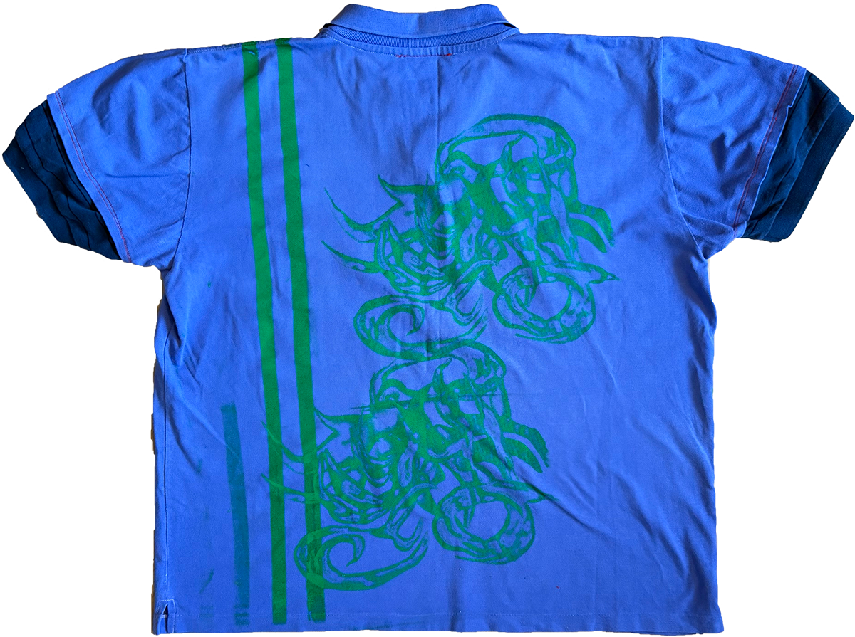Rat screenprinted purple top