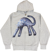 S - Gray Airbrushed Hoodies