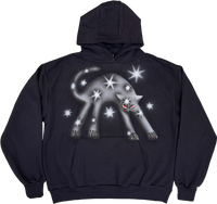 S - Navy Cat Hoodies