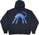 S - Navy Cat Hoodies