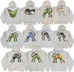 S - Gray Airbrushed Hoodies