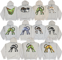 S - Gray Airbrushed Hoodies