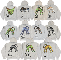 S - Gray Airbrushed Hoodies