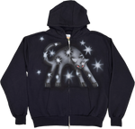 S - Navy Cat Hoodies