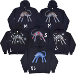 S - Navy Cat Hoodies