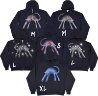S - Navy Cat Hoodies
