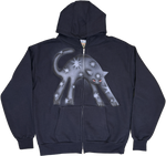 S - Navy Cat Hoodies
