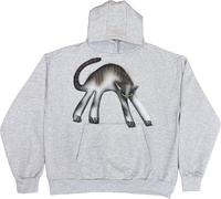 Gray Cat Hoodies