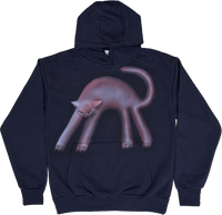 S - Airbrushed Dark Cat Hoodies