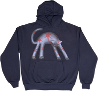 S - Airbrushed Dark Cat Hoodies