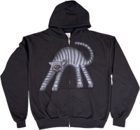 S - Airbrushed Dark Cat Hoodies