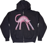 S - Airbrushed Dark Cat Hoodies