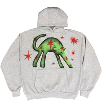 S - Airbrushed Star Cat Hoodies