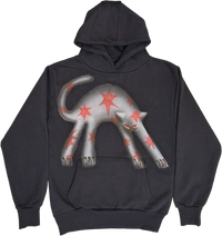 S - Airbrushed Dark Cat Hoodies
