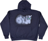 S - Airbrushed Dark Cat Hoodies