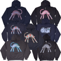 S - Airbrushed Dark Cat Hoodies