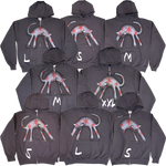 S - Airbrushed Gray Cat Hoodies