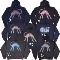 S - Airbrushed Dark Cat Hoodies